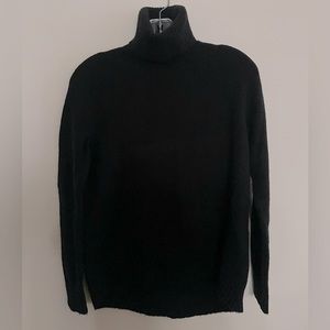 Black JCrew turtle neck sweater.